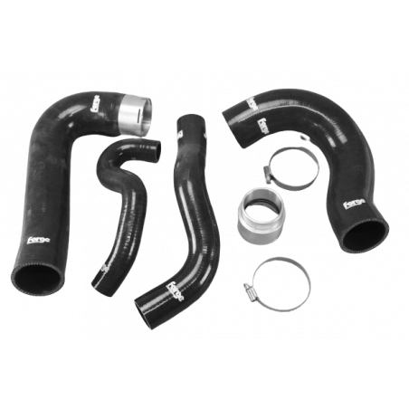 Reinforced silicone intercooler boost hose kit Forge Motorsport FMKTRC for Renault Clio 4 RS. black