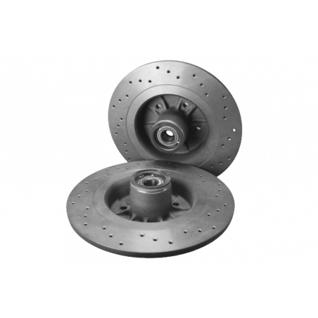 Disques arrières percés Megane 2 RS 225 R25 trophy avec roulements et ABS