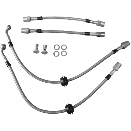 Kit de 4 Durites Aviation Pour Clio 4 RS avec Montage Brembo à l'avant