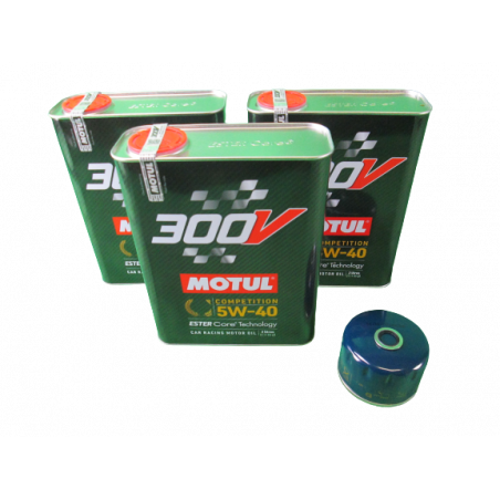 Kit Vidange Motul 300V Clio 2 RS, Clio 3 RS  Megane 2 RS, Twingo 2 RS 5w40
