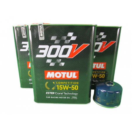 Kit Vidange Motul 300V 15w50 GT TURBO