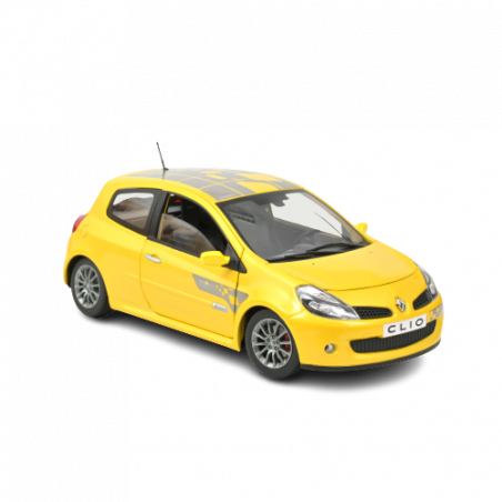 Miniature RENAULT CLIO RS "F1 TEAM" 2007 - JAUNE SIRIUS 1/18 Norev