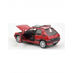 Miniature Norev 1/18 Peugeot 205 GTI 1.9 Rouge Jante PTS