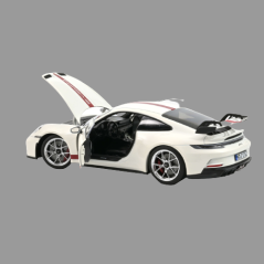 Miniature Porsche 992 GT3 blanche 1:18