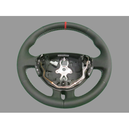 Volant Cuir RENAULT Sport Origine pour Renault Clio 3 RS - Point Milieu Rouge