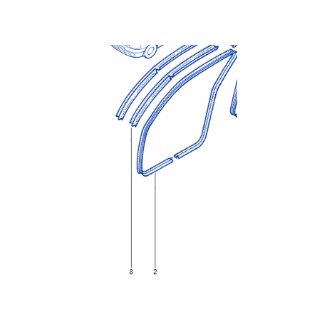 copy of Joint double étanchéité gauche porte Clio 2 RS