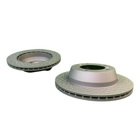 Paire Disques Frein Arrière Zimmermann Percés Porsche 987/981/718