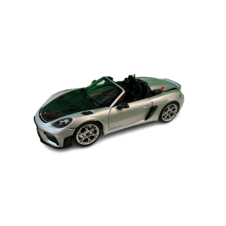 Miniature Porsche 718 Spyder RS Weissach Argent Norev 1/18