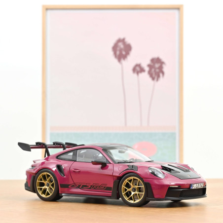 Norev 1/18 Miniature Porsche 992 GT3 RS Weissach Package Ruby Star