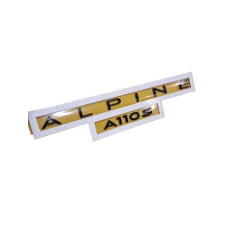Black Rear Logo "ALPINE A110S" - Genuine Alpine A110