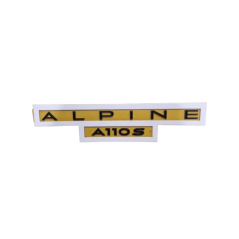 Black Rear Logo "ALPINE A110S" - Genuine Alpine A110