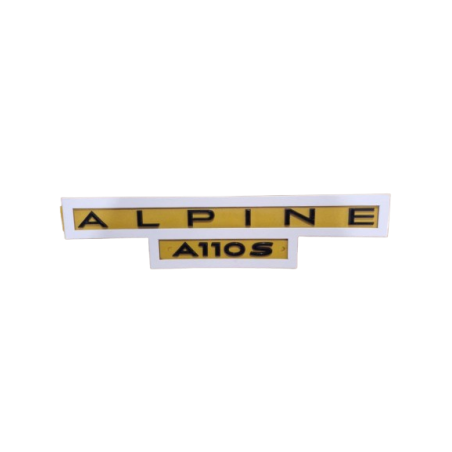 Logo Arrière Noir "ALPINE A110S" - Origine Alpine A110
