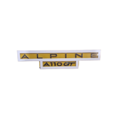 Logo Arrière Chrome "ALPINE A110GT" - Origine Alpine A110