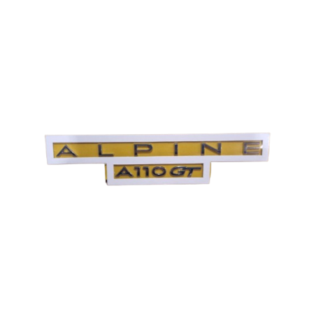 Logo Arrière Chrome "ALPINE A110GT" - Origine Alpine A110