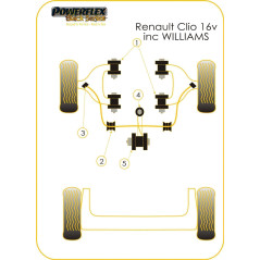 Powerflex Black Series polyurethane front wishbone bushings Renault Clio 16S PFF60-201BLK Powerflex Black Series polyurethane front wishbone bushings Renault Clio 16S PFF60-201BLK