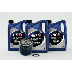 Kit Vidange Moteur Complet Renault Megane 3 RS (Huile ELF 5W40 & Filtre Renault)