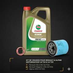 Castrol 0w40 Oil Change Kit - Clio 4 RS, Megane 4 RS & Alpine A110