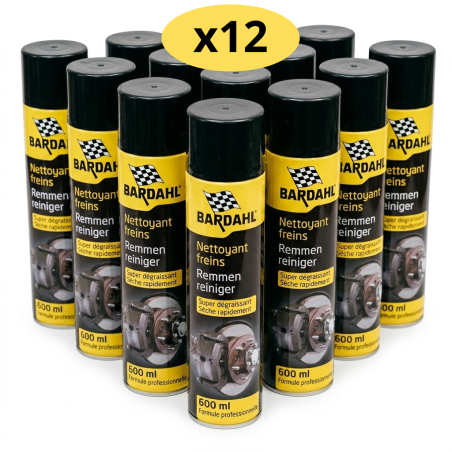 Pack de 12 bouteilles nettoyant frein BARDAHL 600ML