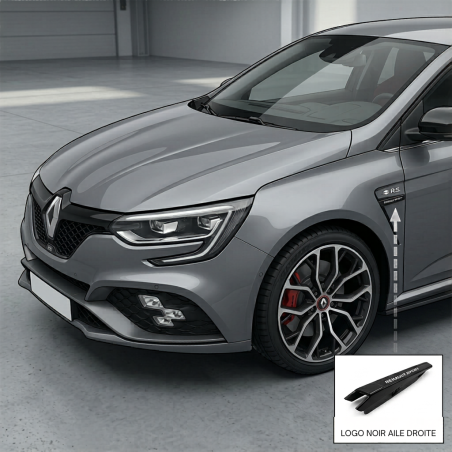 Logo Noir Aile Droite Renault Sport - Megane 4 RS