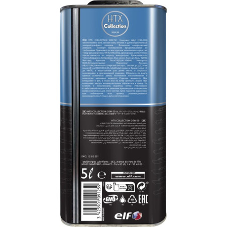 Huile ELF HTX Collection 20w50 5L - Porsche & Alpine Classic