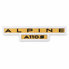 Logo Arrière Noir "ALPINE A110S" - Origine Alpine A110