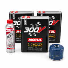 Motul 300V 5W40 engine oil service and flush kit for Renault Megane 3 RS with filter 8200768927.