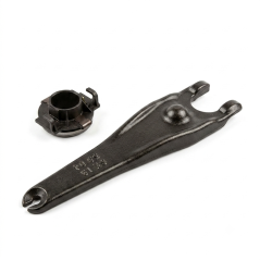 Steel clutch release fork and mechanical thrust bearing assembly for Renault Clio 2 RS JC5 gearboxes. Steel clutch release fork and mechanical thrust bearing assembly for Renault Clio 2 RS JC5 gearboxes.