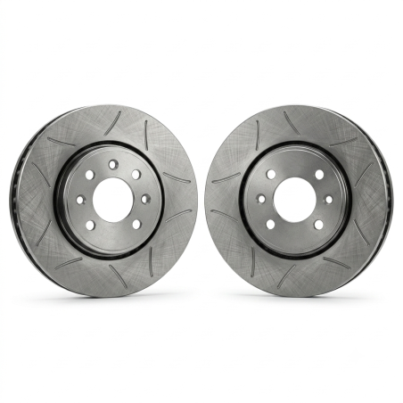 Paire de disques de frein avant ventilés et rainurés Brembo MAX pour Renault Clio 2 RS et Twingo 2 RS.