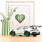 Porsche 911 GT3 RS 992 Tribute Carrera RS 1/12 Blanc Vert Norev