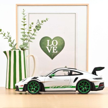 Porsche 911 GT3 RS 992 Tribute Carrera RS 1/12 White Green Norev
