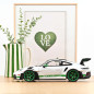 Porsche 911 GT3 RS 992 Tribute Carrera RS 1/12 White Green Norev