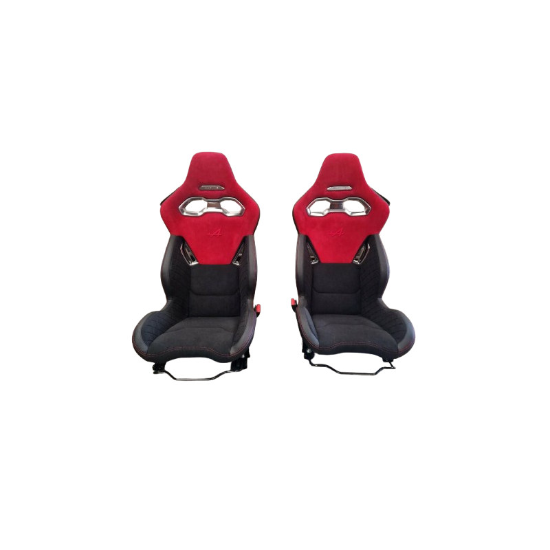 OEM Alpine A110 seats in Seismic Red Leather Alcantara ref 870006492Y 870505498S. OEM Alpine A110 seats in Seismic Red Leather Alcantara ref 870006492Y 870505498S.