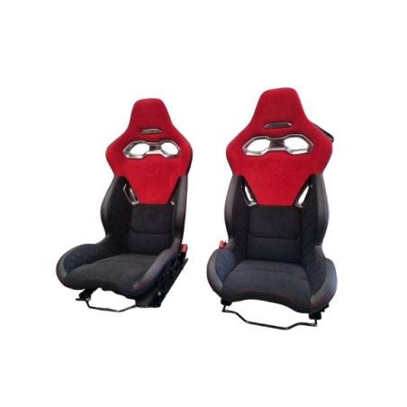OEM Alpine A110 Rouge Sismique Seats Leather Alcantara
