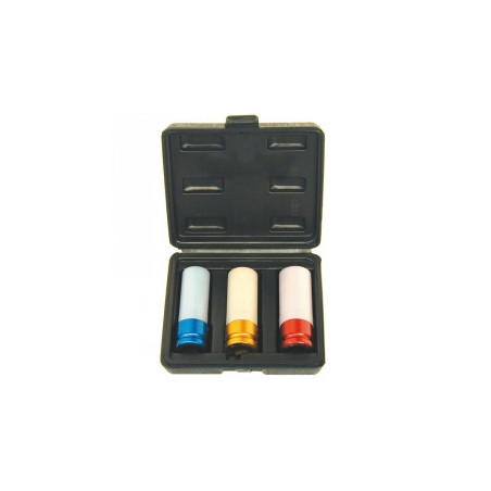 Jeu de trois douilles gainées pour jantes aluminium