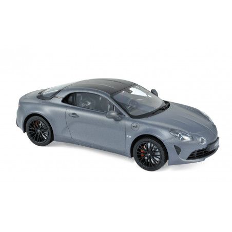 Miniature ALPINE A110S 2019 - MATT GREY & CARBON ROOF 1:18
