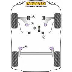 Silents blocs arrières de triangle Powerflex Clio 4 RS