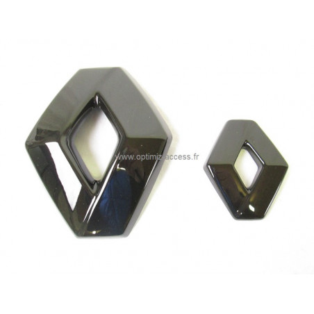 Logos avant et arrière noir brillant Clio 4 RS avec Camera de Recul