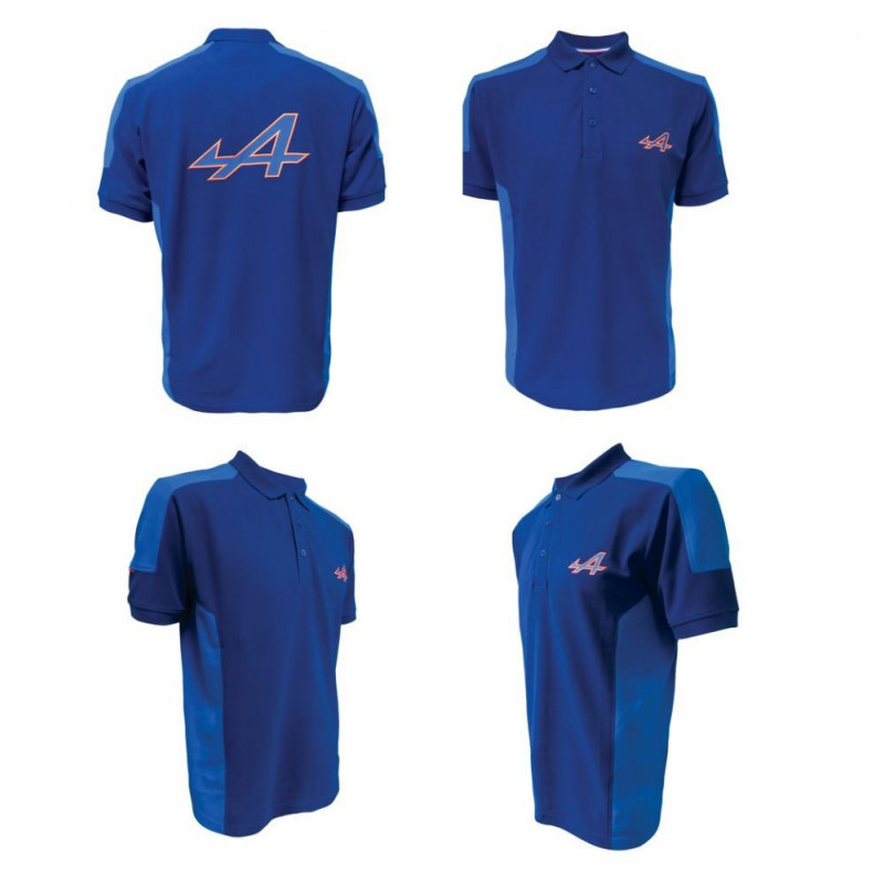 Polo homme Alpine Racing Bleu